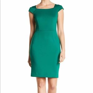 Scuba textured cap sleeve dress